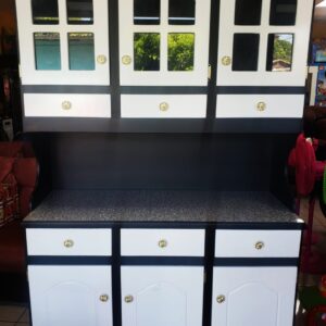 Chinero Durapanel 3 cuerpos Negro con Blanco