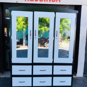 Ropero Durapanel 3 Cuerpos Blanco/Negro