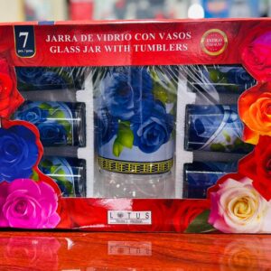 Jarra de Vidrio con Vasos